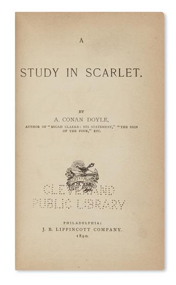 DOYLE, ARTHUR CONAN. A Study in Scarlet.